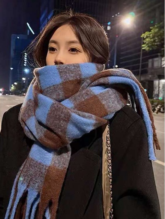 Plaid Fashion Blanket Scarf